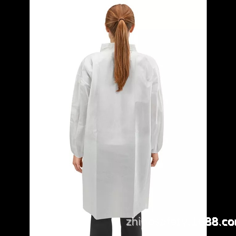 Jednokratna laboratorijska haljina od netkanog materijala, zaštita od prašine, Model OEM-LABCOAT, Težina 60 g