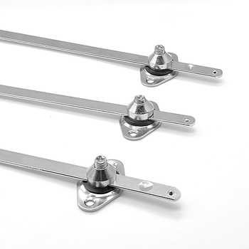 Donji potporni štap za vrata ormara, dvodijelni povlačni štap, cinkova zlitina, zakrivljena ručka, model 502