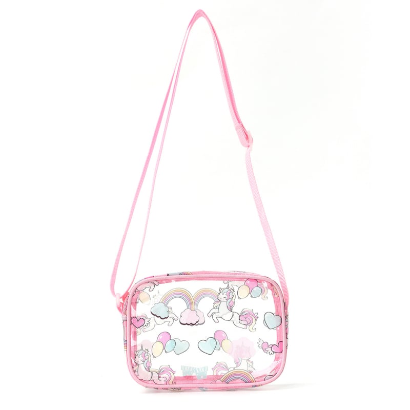 Torba preko ramena s motivom jednoroga, gradski minimalistički stil, PVC materijal, podstava poliester, sklopiva