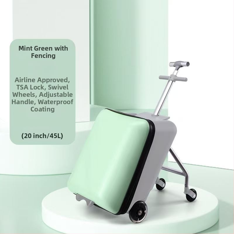 Noņemams bērnu ceļojumu kufers ar sēdēšanas funkciju, universāli riteņi, unisex, svars ap 3–5 kg