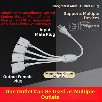 Vodotesná skrinka s 220V zásuvkou, rozdeľovač 1–4 pre modem/router