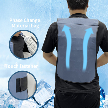 Prsluk za hlađenje s PCM faznim promjenama za rad na otvorenom na gradilištu — poliester, 1100 g