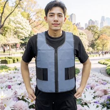 Prsluk za hlađenje s PCM faznim promjenama za rad na otvorenom na gradilištu — poliester, 1100 g