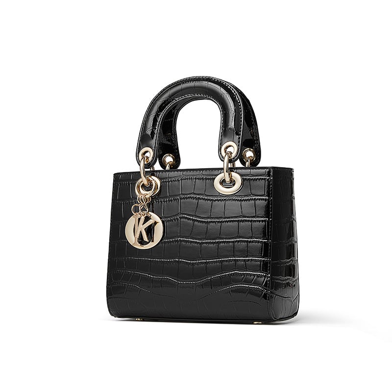 Kožna crossbody torba inspirirana Princezom Dianom, urbani jednostavan dizajn, vertikalni kvadratni oblik
