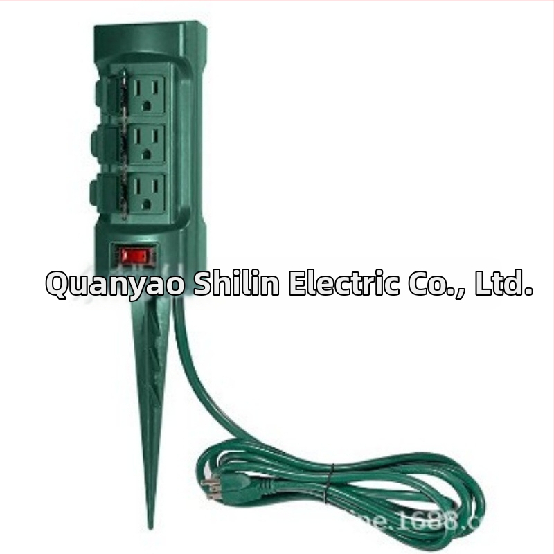 Vonkajší predlžovací kábel s 6 zásuvkami, časovačom a vodotesným krytom, 3-jadro meď