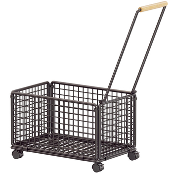 Четириколесна количка за пазаруване от желязо и дърво – подвижна, марка evesigar/Yisijia, товароподемност 1