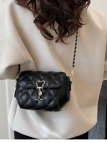 PU mala torbica s dijamantnim ševom i lančanim remenom, ženska torbica za rame ili crossbody