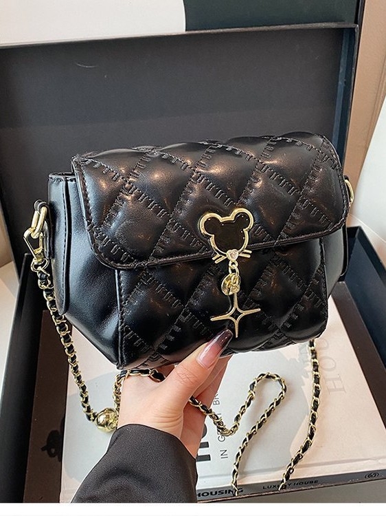 PU mala torbica s dijamantnim ševom i lančanim remenom, ženska torbica za rame ili crossbody