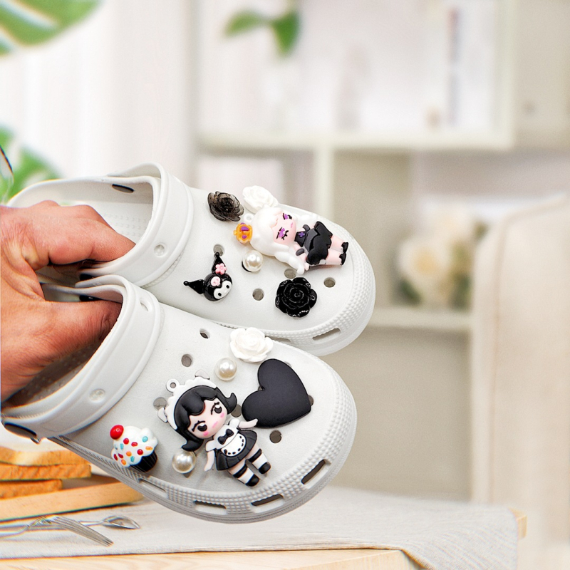 Aksesoar za obuće: cvjetna ukrasna dekoracija, cartoon stil, model Shoe flower; pogodno za sandale i papuče; ljeto