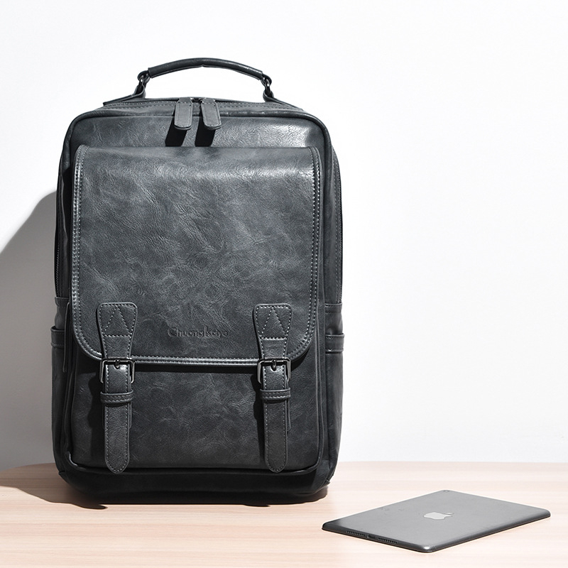 Muški poslovni ruksak velike kapacitete 20-35 L, koža od mikrovlakana, vodootporan, prozračan, proširivi dizajn