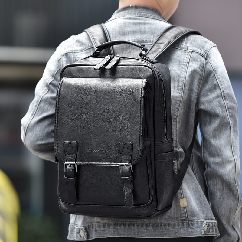 Muški poslovni ruksak velike kapacitete 20-35 L, koža od mikrovlakana, vodootporan, prozračan, proširivi dizajn