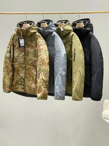 850-fill-power bijelog patkastog perja, muški outdoor kamuflažni parkas, zimska down jakna