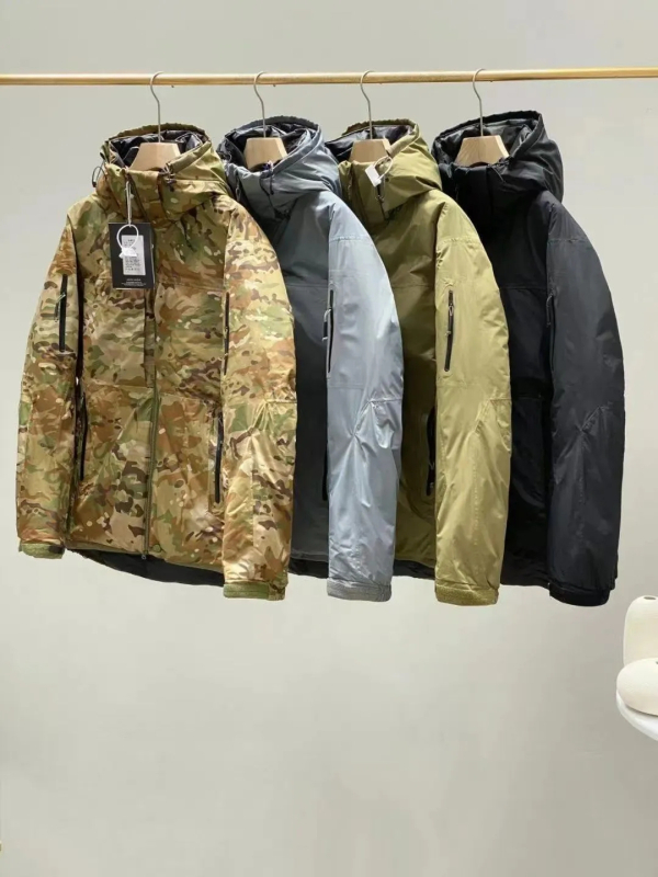 850-fill-power bijelog patkastog perja, muški outdoor kamuflažni parkas, zimska down jakna