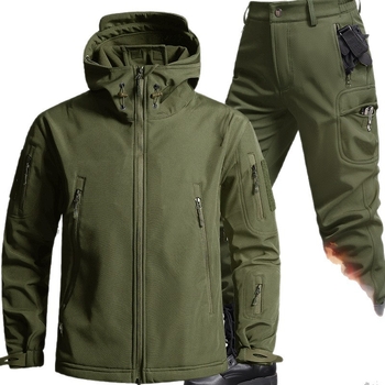 Камуфлажно мъжко яке за есенно-зимния сезон, синтетична материя, топлоиздържащо, ветроустойчиво, издръжливо