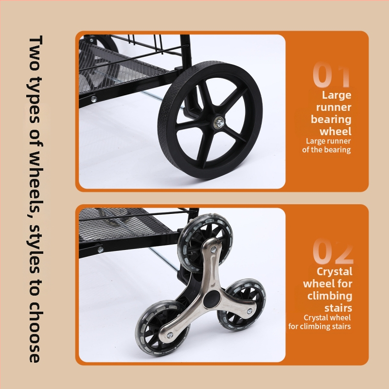 Prenosný štvorkolesový skladací železný vozík s potlačou loga a možnosťou prispôsobenia