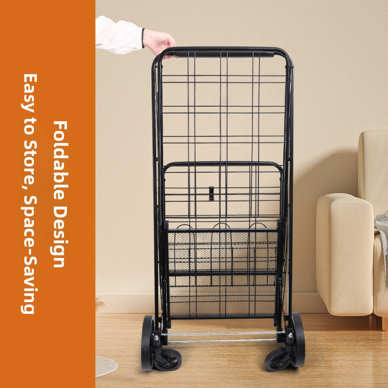 Prenosný štvorkolesový skladací železný vozík s potlačou loga a možnosťou prispôsobenia