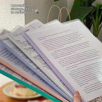 Priehľadný dokumentový priečinok s kvapkavým tvarom, s ťahacím klipom, zosilnený, s veľkou kapacitou