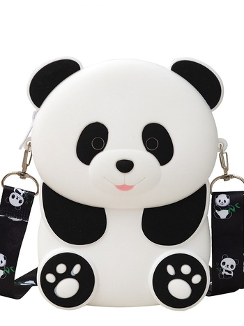 Dječja crossbody torba s Panda motivom — materijal: silikon; vodootporna; iznimno lagana; otporna na habanje; podstava: poliester