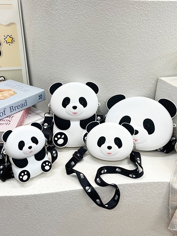 Dječja crossbody torba s Panda motivom — materijal: silikon; vodootporna; iznimno lagana; otporna na habanje; podstava: poliester