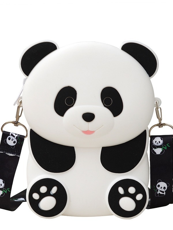 Dječja crossbody torba s Panda motivom — materijal: silikon; vodootporna; iznimno lagana; otporna na habanje; podstava: poliester