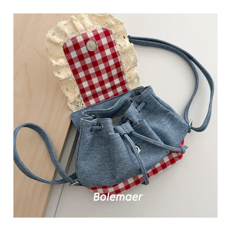 Denim unisex ranac za srednju školu i više, moderan i cool stil, ergonomski dizajn za smanjenje opterećenja, jesen 2025