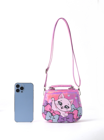 Dječja crossbody torbica za djevojčice s motivom jednoroga, vodootporan PVC vanjski dio, PU podstava