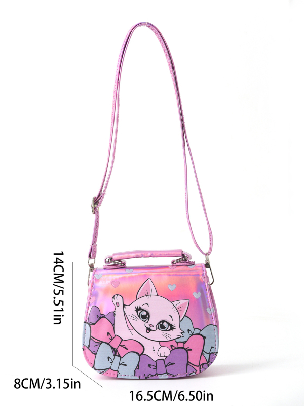 Dječja crossbody torbica za djevojčice s motivom jednoroga, vodootporan PVC vanjski dio, PU podstava