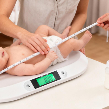 Elektronička vaga za bebe i malu djecu – visoko precizan senzor, raspon 0,05–20 kg, LCD zaslon, upravljanje gumbima, ABS kućište