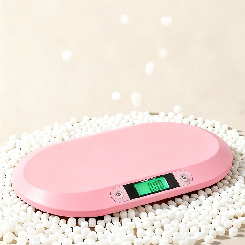 Elektronička vaga za bebe i malu djecu – visoko precizan senzor, raspon 0,05–20 kg, LCD zaslon, upravljanje gumbima, ABS kućište