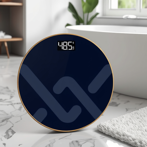 Baolan okrugla digitalna vaga za odrasle, s mjerenjem temperature, ploča od kaljenog stakla, model 280Y-H, napajanje baterijama