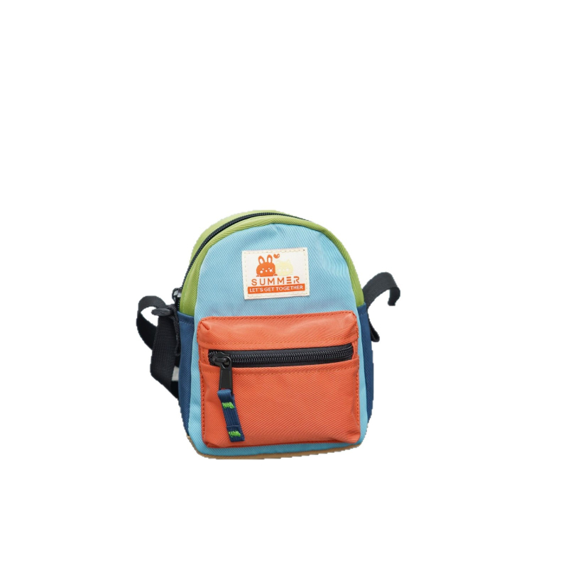 Dječja crossbody torba, cilindričnog oblika od najlona, s džepom za telefon, lagana (najlon; cilindrični oblik; zatvarač; džep za dokumente; poliester podstava)