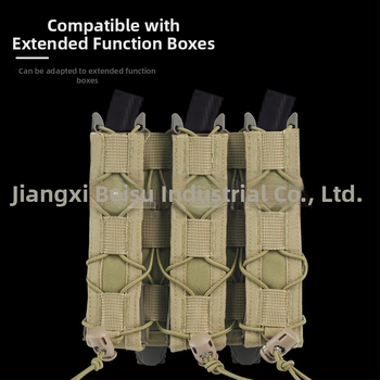 Tigris stílusú taktikai táska MOLLE rögzítéssel, gyors hozzáférés rendszerrel, 9 mm adapterrel, matt nylon anyag