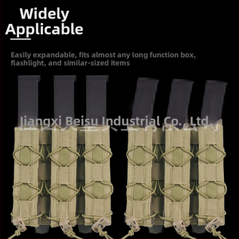 Tigris stílusú taktikai táska MOLLE rögzítéssel, gyors hozzáférés rendszerrel, 9 mm adapterrel, matt nylon anyag