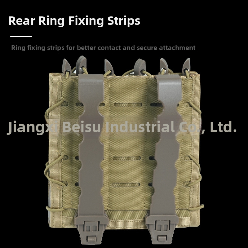 Dlhá taktická taška v tigrom štýle s MOLLE montážou, systém rýchleho vyťahovania, 9 mm adaptér, matný nylon