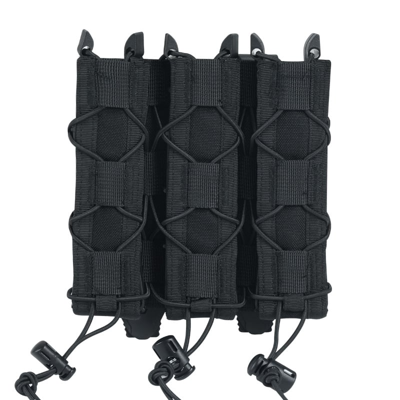 Tigris stílusú taktikai táska MOLLE rögzítéssel, gyors hozzáférés rendszerrel, 9 mm adapterrel, matt nylon anyag