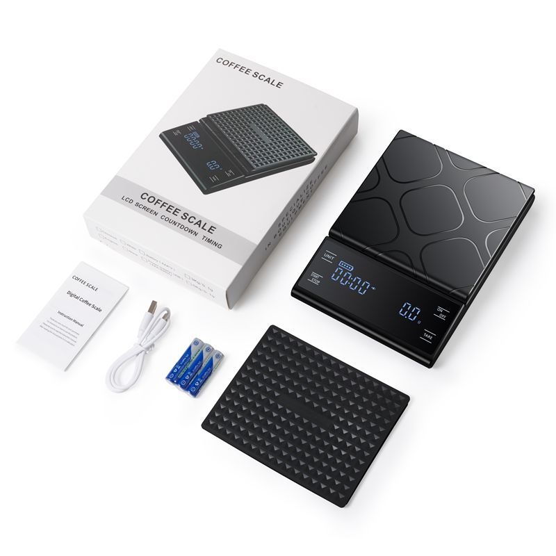 DH-E70 Elektronička vaga za kavu za espresso - 5 kg kapaciteta, elektroničko mjerenje, napajanje AAA x3 i USB kabel