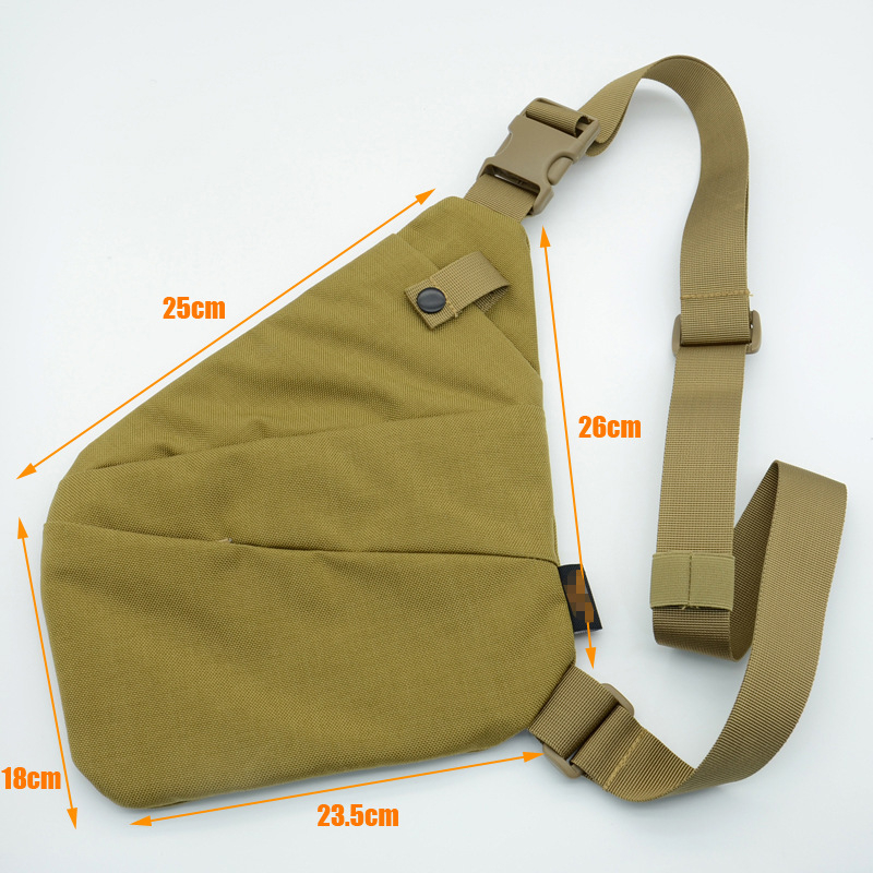 Crossbody torba s anti-krađom za vanjsku upotrebu, taktičko skladištenje; 1000D najlon; prozračan; vodootporan; ultra lagana
