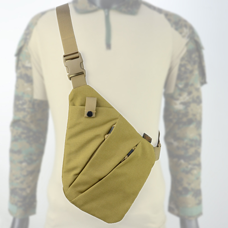 Crossbody torba s anti-krađom za vanjsku upotrebu, taktičko skladištenje; 1000D najlon; prozračan; vodootporan; ultra lagana