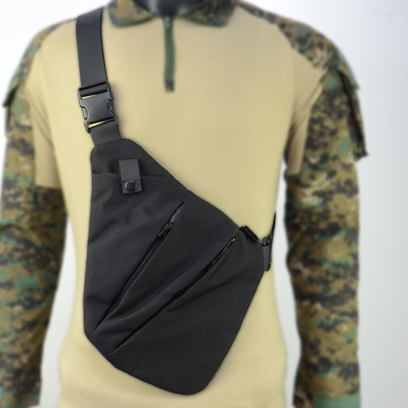 Crossbody torba s anti-krađom za vanjsku upotrebu, taktičko skladištenje; 1000D najlon; prozračan; vodootporan; ultra lagana