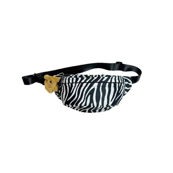 Gyerekeknek készült vászon keresztpántos táska leopard mintával, ultra könnyű, uniszex, 3 éves kortól