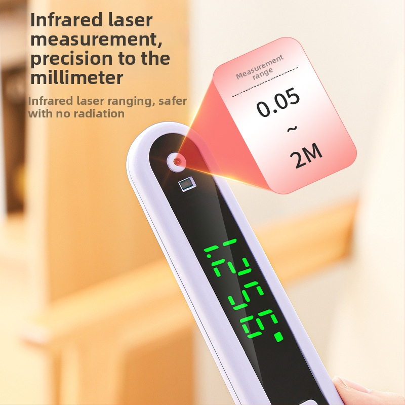 Ultrazvukový výškomer pre domáce použitie – Nový model tretej generácie; Senzor s IR laserom; Bezdrôtový dosah 5-10 m; Materiál ABS