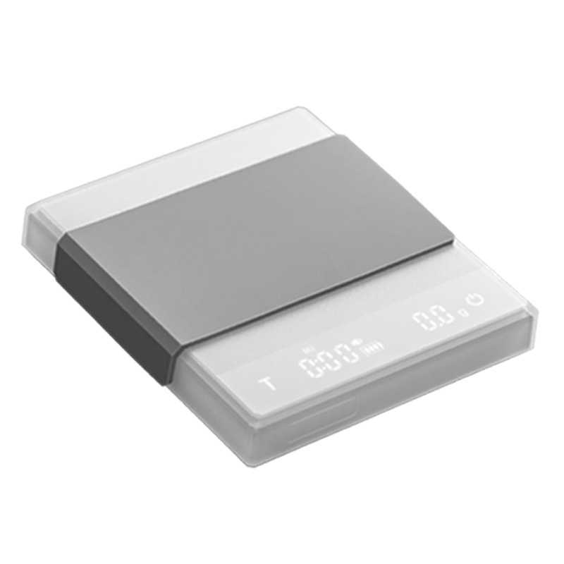 Електронна везна за кафе за ръчно приготвено еспресо, умна тъчскрийн таймер, портативна презареждаща се пластмасова везна