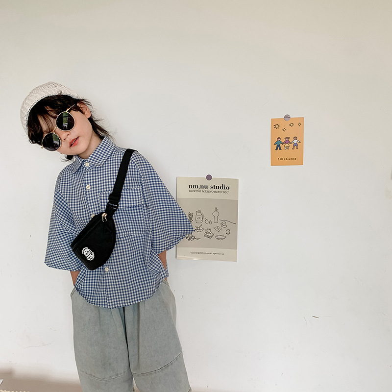 Unisex platnasta crossbody torbica za djecu, 1 L kapaciteta, prozračna, otporna na habanje, zaštita od krađe, podstava od poliestra, korejski stil