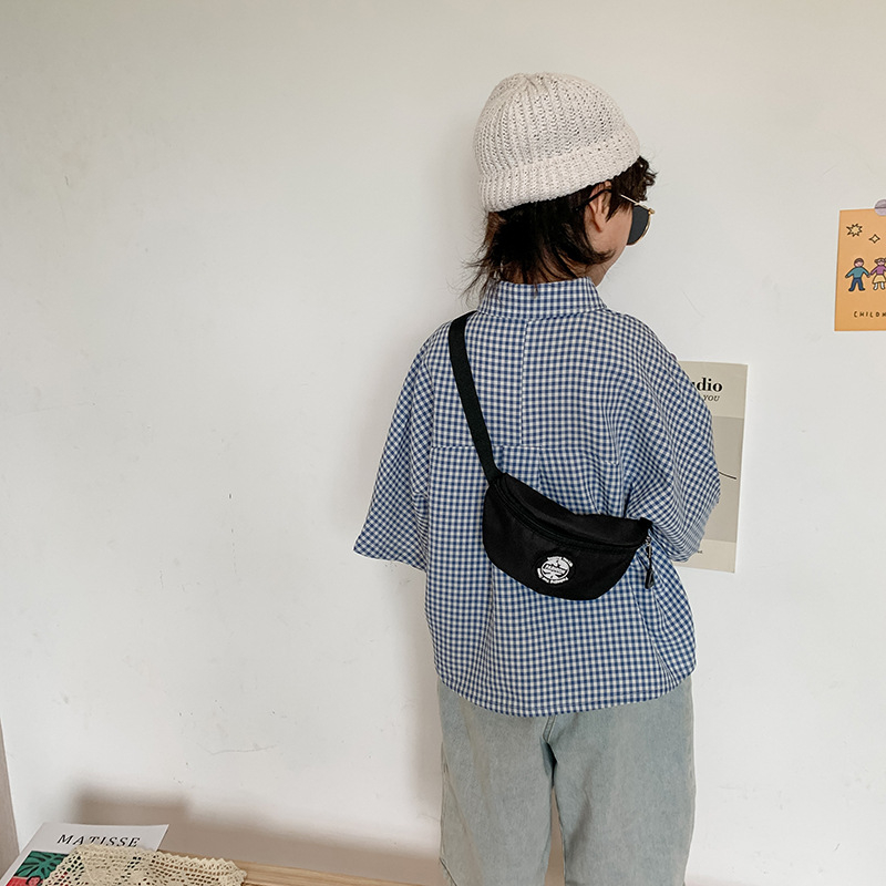 Unisex platnasta crossbody torbica za djecu, 1 L kapaciteta, prozračna, otporna na habanje, zaštita od krađe, podstava od poliestra, korejski stil