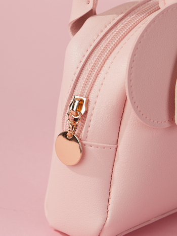 Gyerekeknek szóló PU anyagú pénztárca hercegnő és masni motívummal - vízálló, ultra könnyű, poliészter bélés