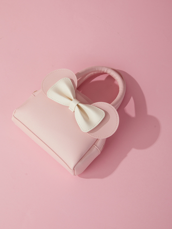 Gyerekeknek szóló PU anyagú pénztárca hercegnő és masni motívummal - vízálló, ultra könnyű, poliészter bélés