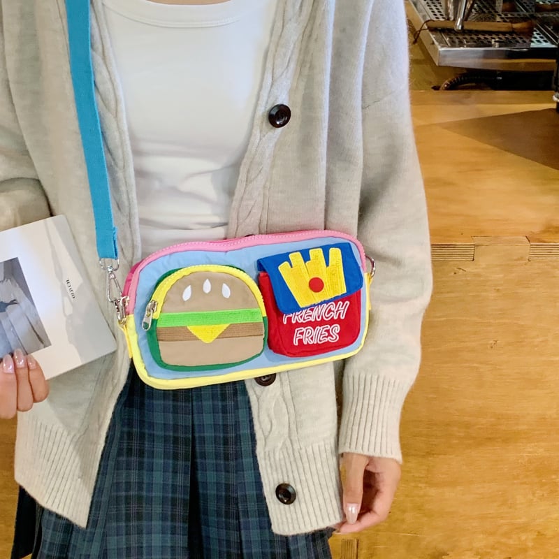 Dječja torba za rame s dopamin motivom, korejski stil, crossbody, lagana najlon torba s poliester podstavom, svakodnevna upotreba