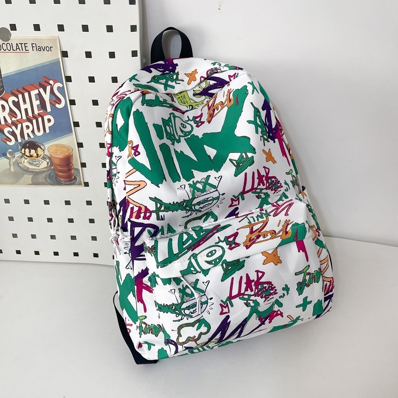 Unisex nylon ruksak, studentski kampus stil, kapacitet 36–55 L, džep za 9-inčni laptop, uzorak slova