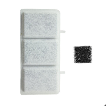 Αντικαταστάτης φίλτρου νερού Petory για γάτες και σκύλους — ενεργός άνθρακας και ρητίνη, φίλτρο από βαμβάκι 50 g, ατομικά συσκευασμένο, μη αποσπώμενο, μοντέλο Petory