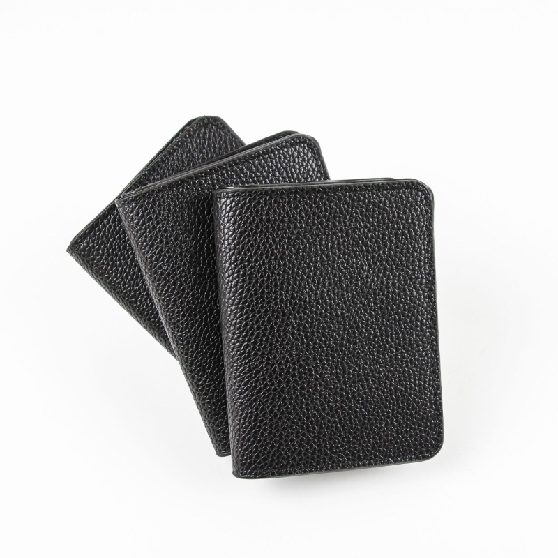 PU bőrből készült érmepénztárca, függőleges négyzetes formájú, egyszínű, ID rekesz, nyílt kivitel, PIERU S0605